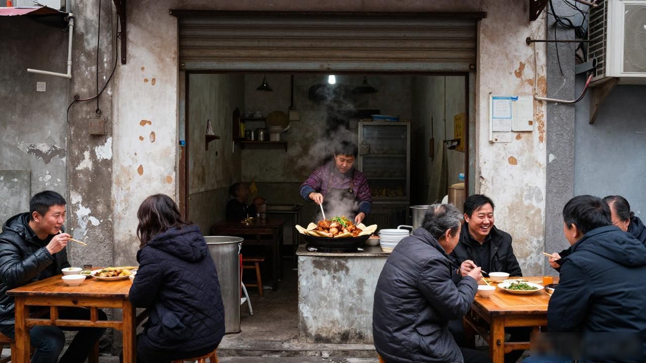 无名柴火地锅鸡_水泥麻辣烫_网红菜为什么像黑暗料理那样,